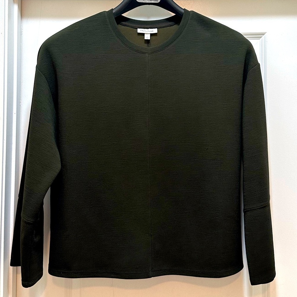 Prologue Green Crewneck Dress Sweater - Size Large - EUC